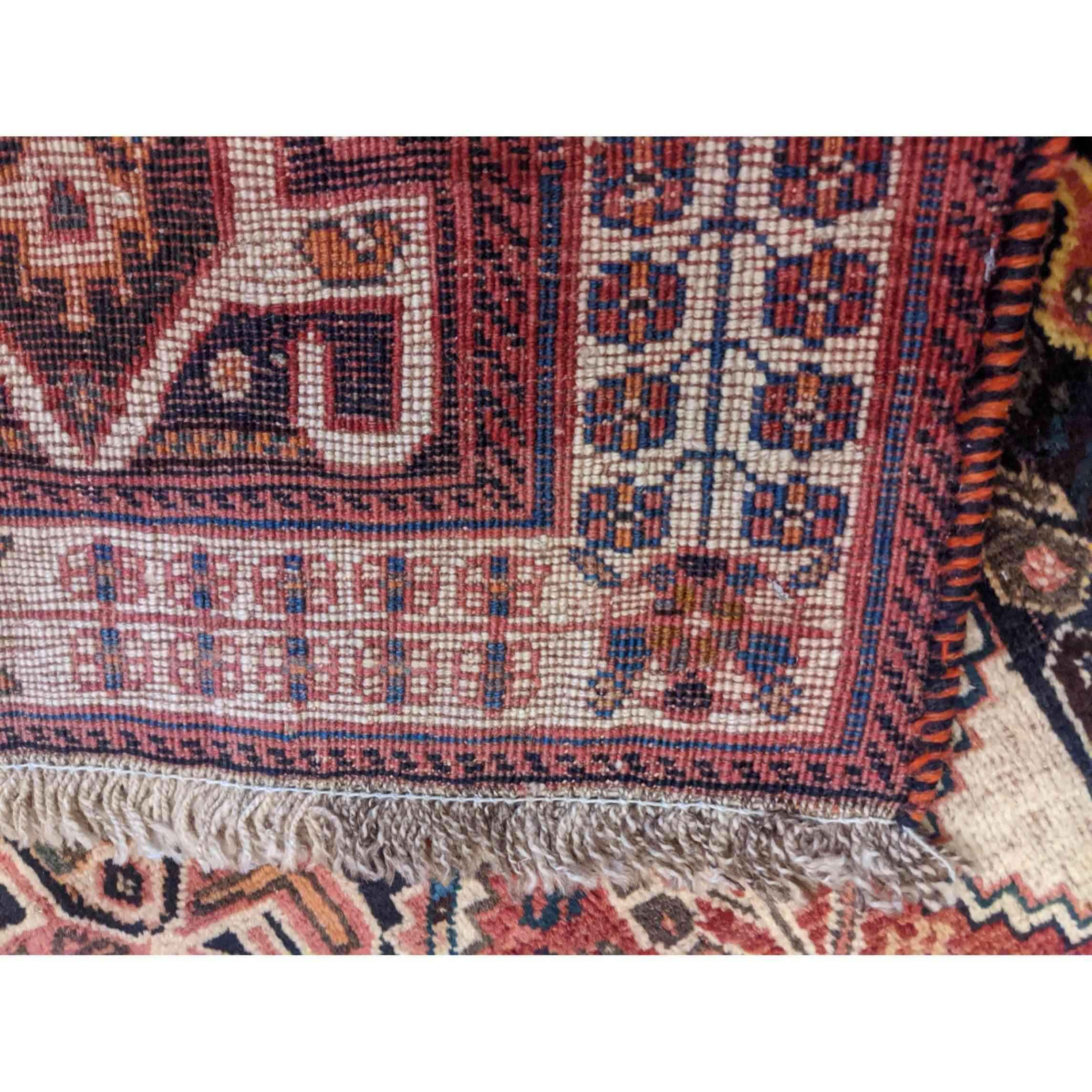 225 x 109 cm Shiraz Persian Qashqai Tribal Orange Rug - Rugmaster