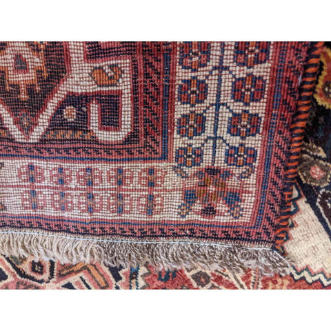 225 x 109 cm Shiraz Persian Qashqai Tribal Orange Rug - Rugmaster