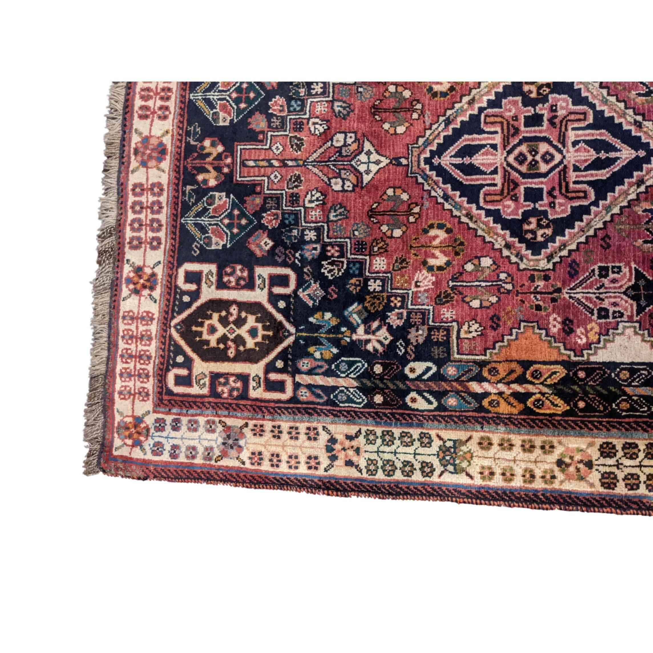 225 x 109 cm Shiraz Persian Qashqai Tribal Orange Rug - Rugmaster