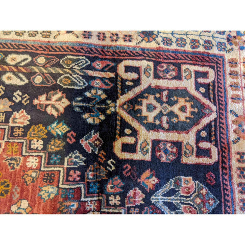225 x 109 cm Shiraz Persian Qashqai Tribal Orange Rug - Rugmaster