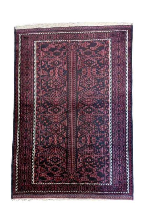 225 x 140 cm Persian Baluch Tribal Red Rug - Rugoutlet