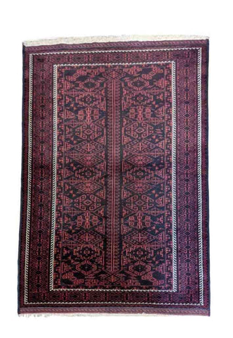 225 x 140 cm Persian Baluch Tribal Red Rug - Rugoutlet