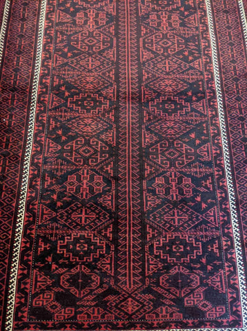 225 x 140 cm Persian Baluch Tribal Red Rug - Rugmaster