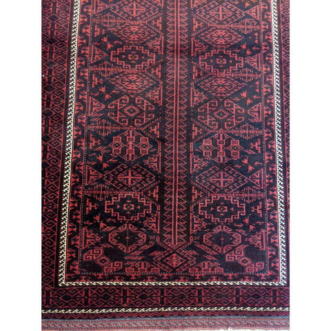 225 x 140 cm Persian Baluch Tribal Red Rug - Rugmaster