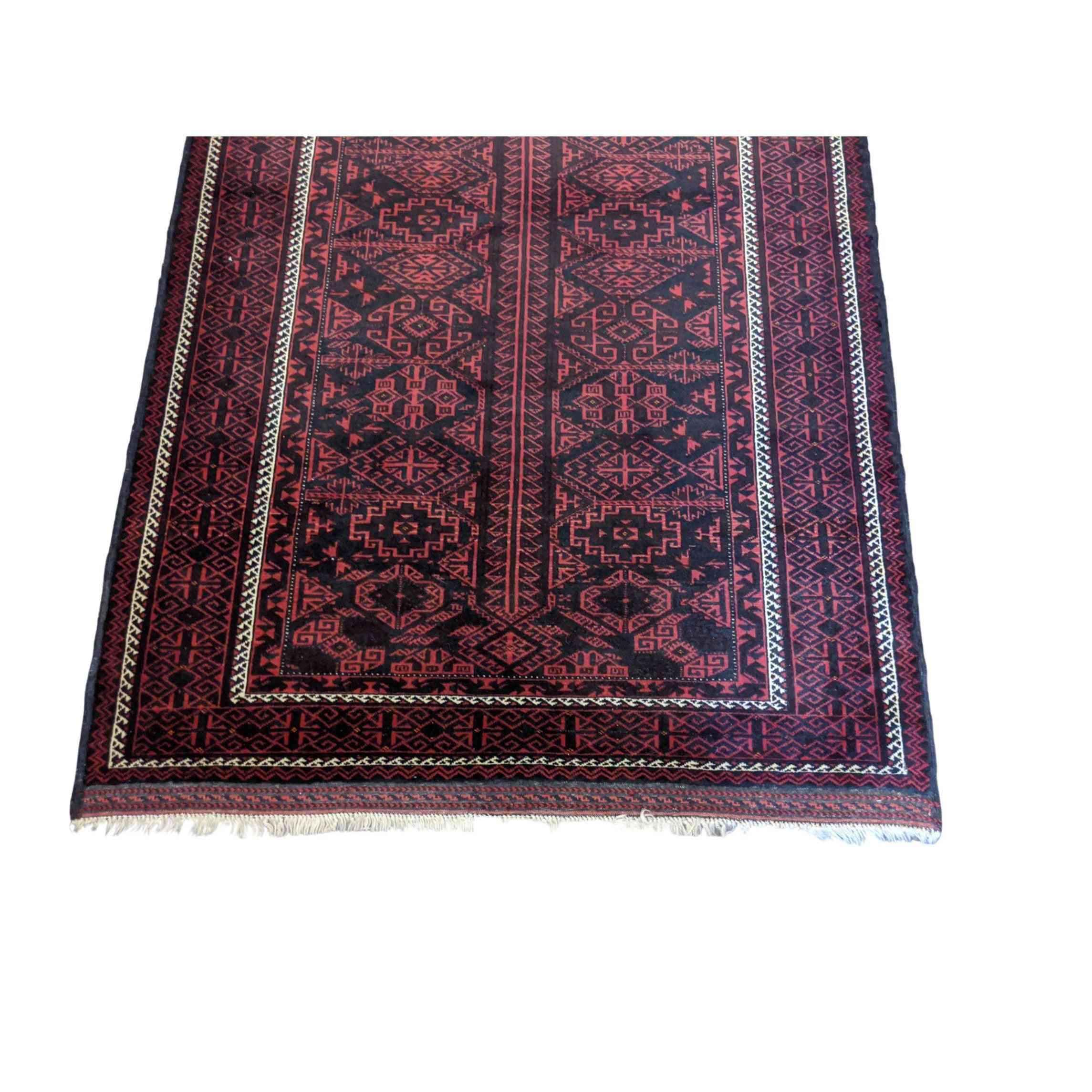 225 x 140 cm Persian Baluch Tribal Red Rug - Rugmaster