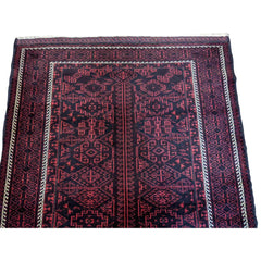225 x 140 cm Persian Baluch Tribal Red Rug - Rugmaster