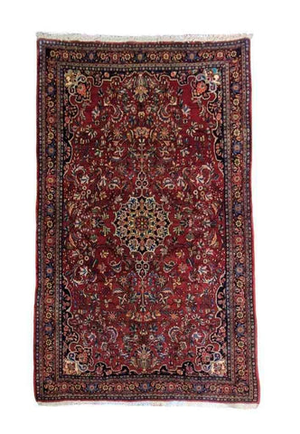 228 x 150 cm Bijar OLD Traditional Red Rug - Rugoutlet