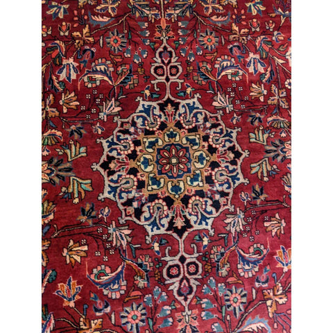 228 x 150 cm Bijar OLD Traditional Red Rug - Rugmaster