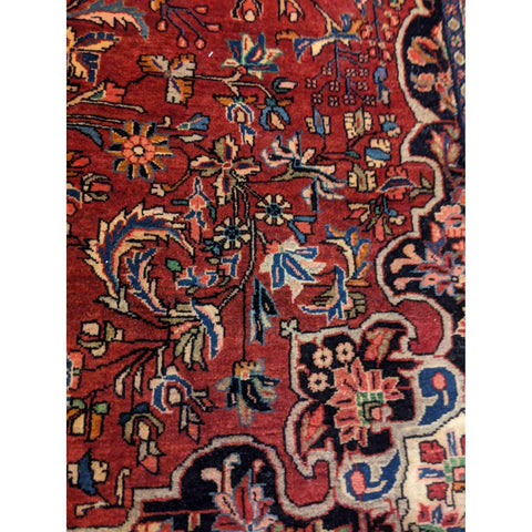 228 x 150 cm Bijar OLD Traditional Red Rug - Rugmaster