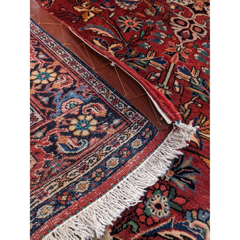228 x 150 cm Bijar OLD Traditional Red Rug - Rugoutlet