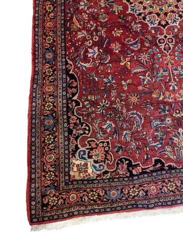 228 x 150 cm Bijar OLD Traditional Red Rug - Rugmaster