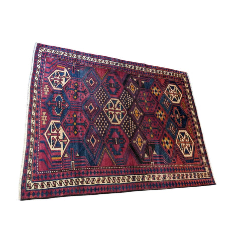 228 x 180 cm Lori Tribal Red Rug - Rugoutlet