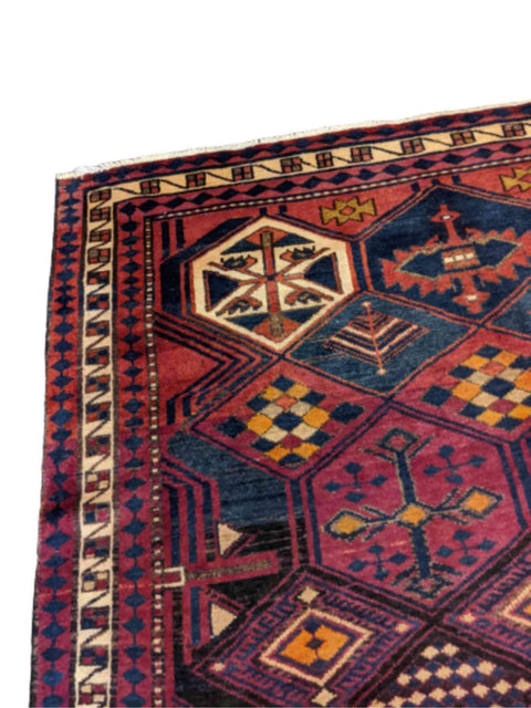 228 x 180 cm Lori Tribal Red Rug - Rugmaster