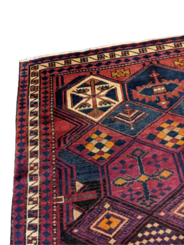 228 x 180 cm Lori Tribal Red Rug - Rugmaster