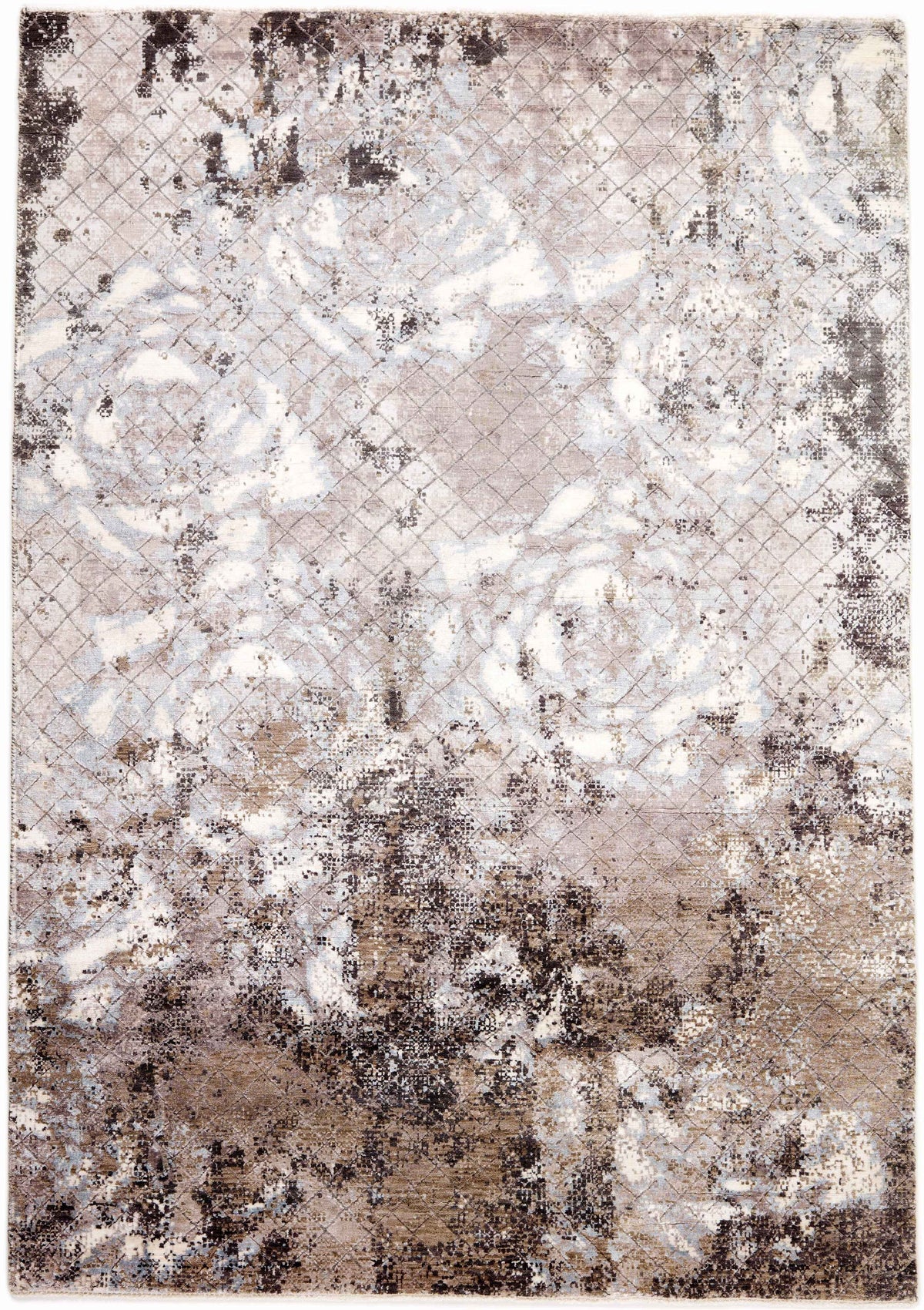 229x168 cm  Indian Wool/Viscose Multicolor Rug-840233