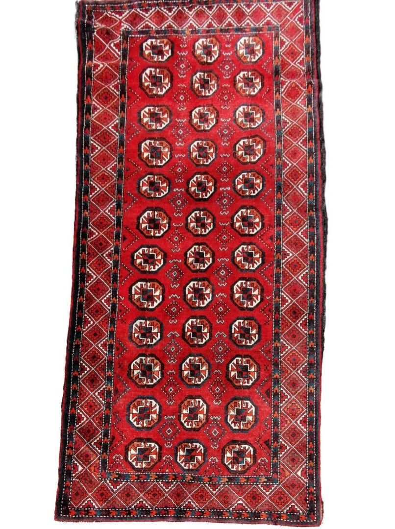 230 x 110 cm Persian Baluch Traditional Red Rug - Rugmaster