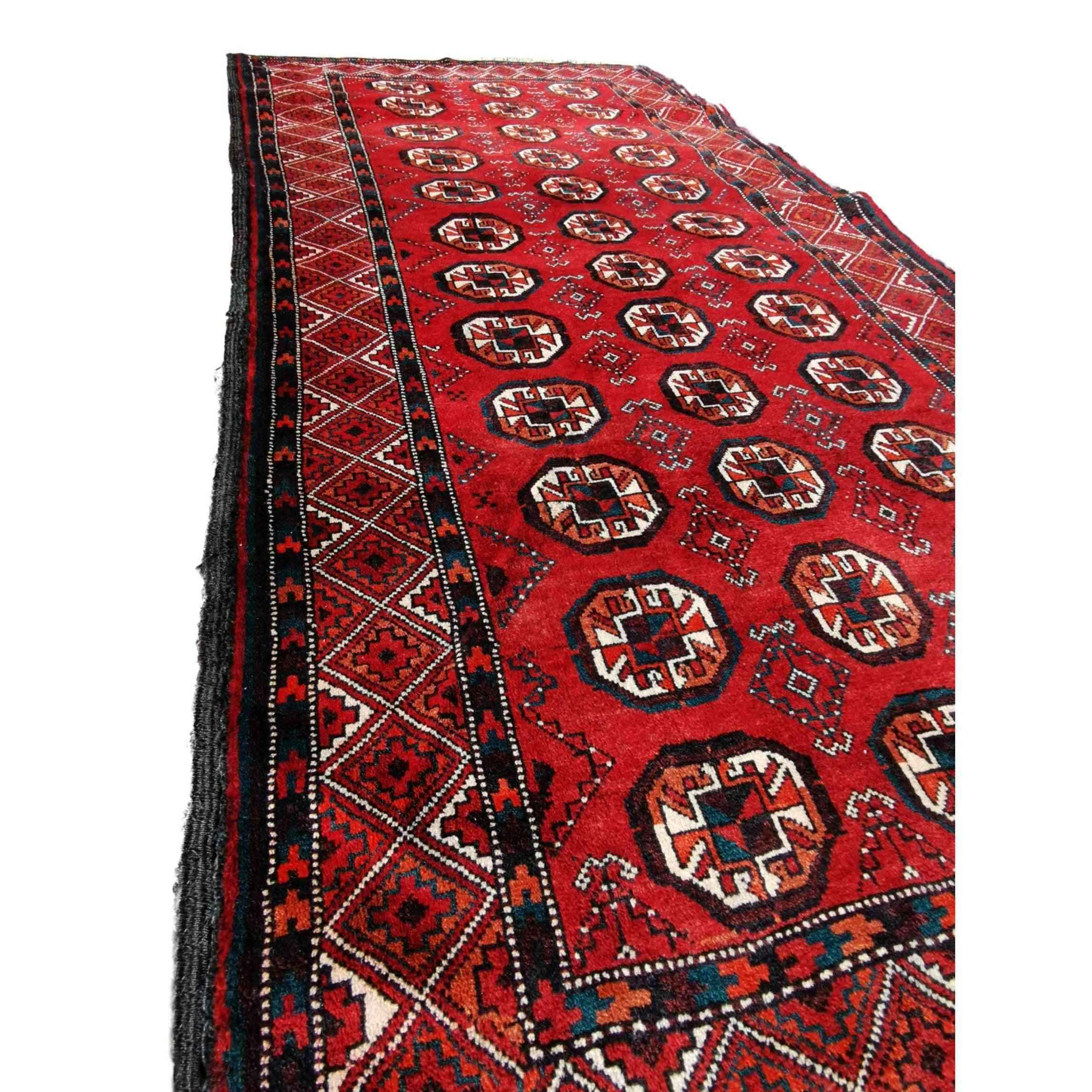 230 x 110 cm Persian Baluch Traditional Red Rug - Rugmaster