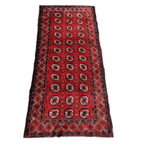 230 x 110 cm Persian Baluch Traditional Red Rug - Rugoutlet