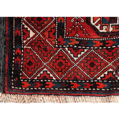 230 x 110 cm Persian Baluch Traditional Red Rug - Rugoutlet