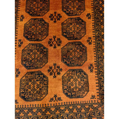 230 x 160 cm Golden Afghan Tribal Orange Rug - Rugmaster