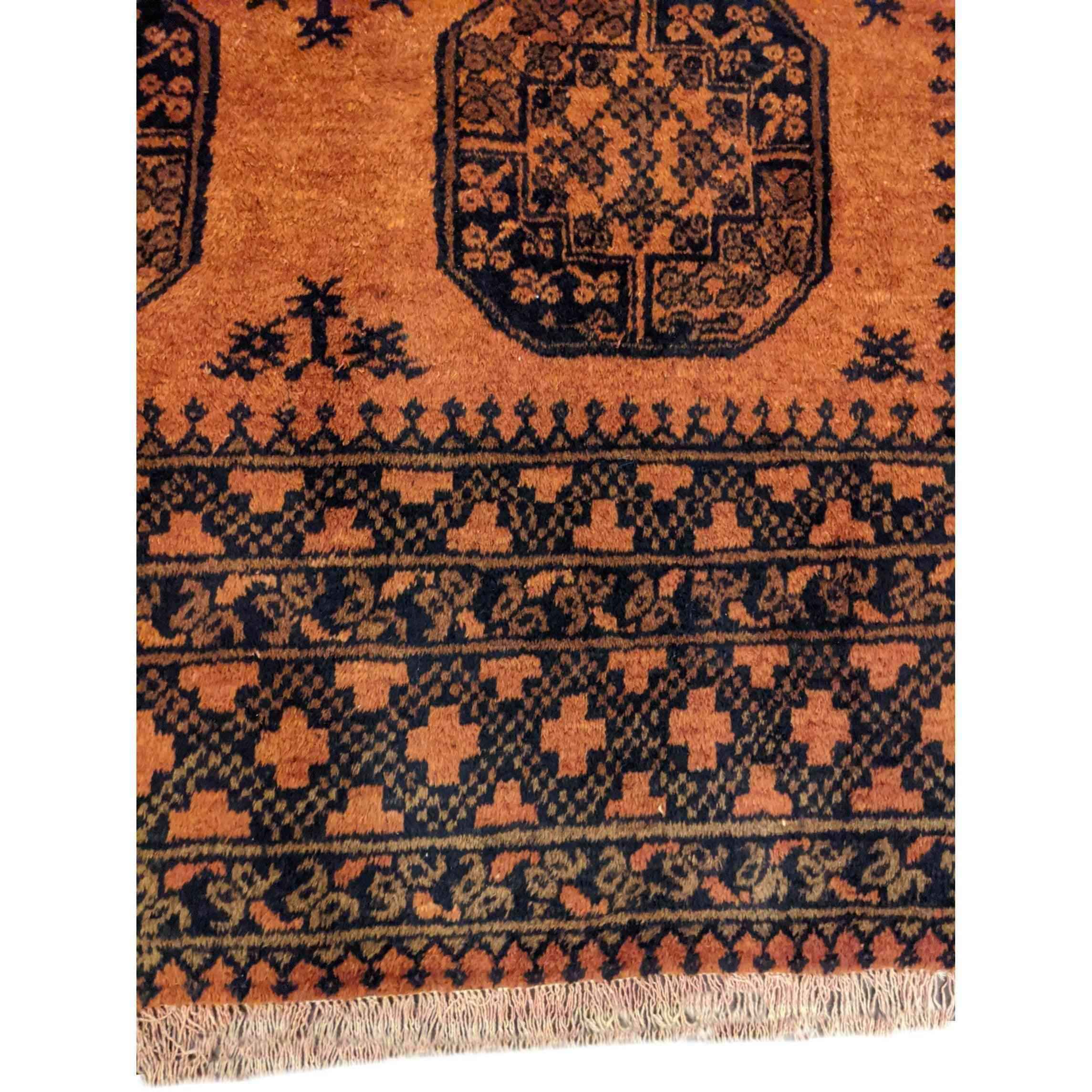 230 x 160 cm Golden Afghan Tribal Orange Rug - Rugoutlet