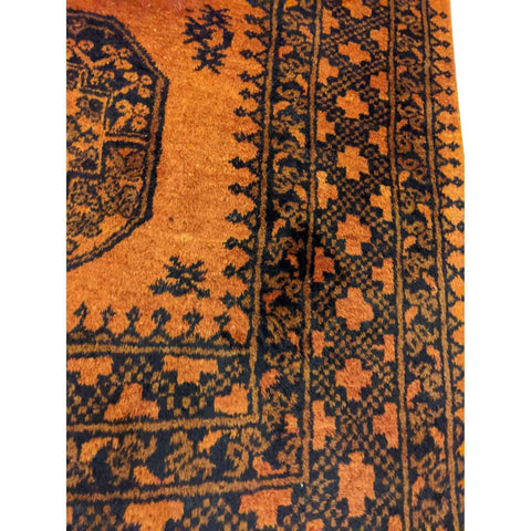 230 x 160 cm Golden Afghan Tribal Orange Rug - Rugmaster