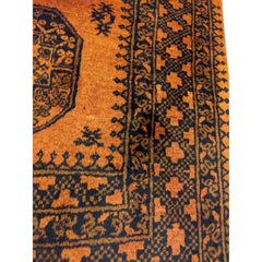 230 x 160 cm Golden Afghan Tribal Orange Rug - Rugoutlet