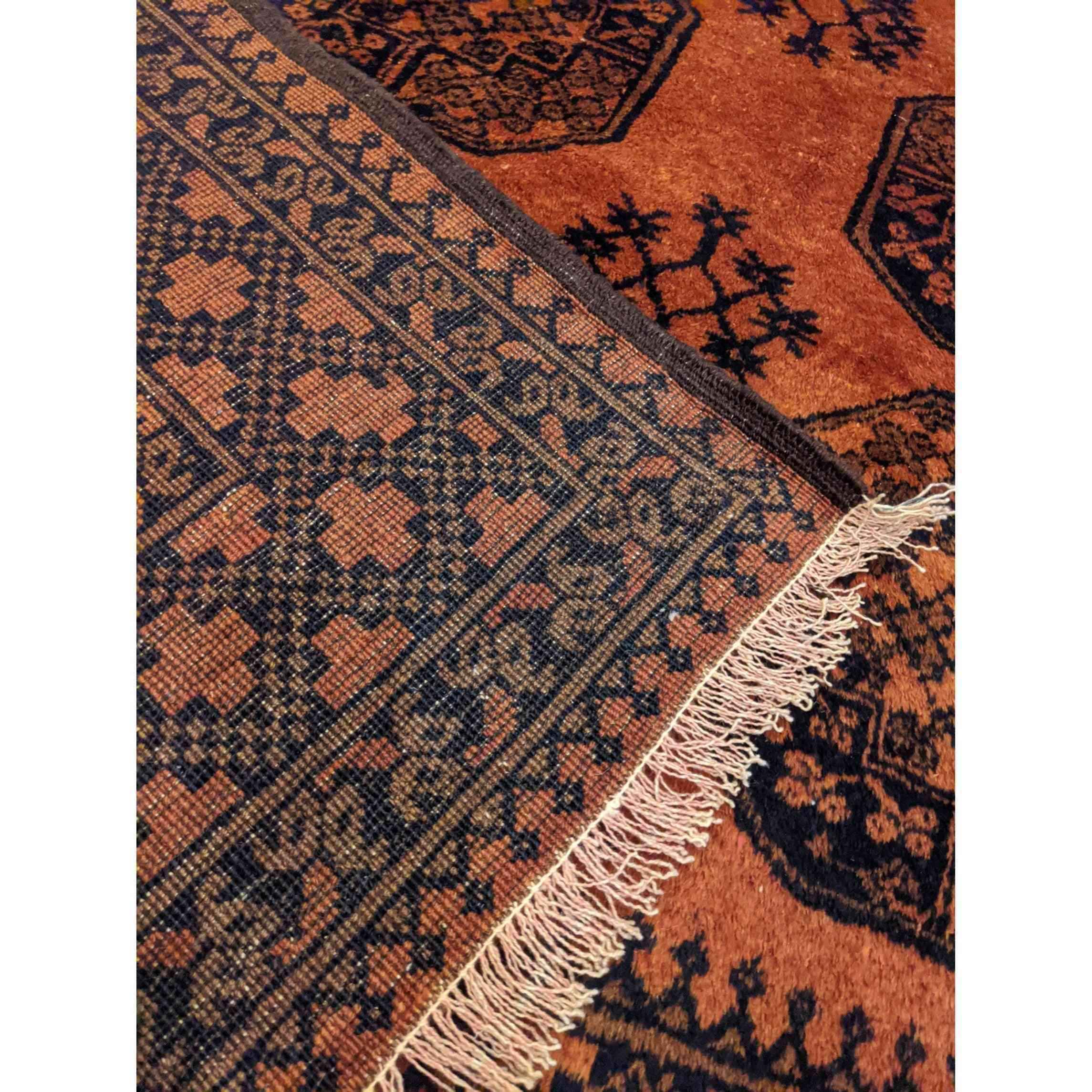 230 x 160 cm Golden Afghan Tribal Orange Rug - Rugoutlet