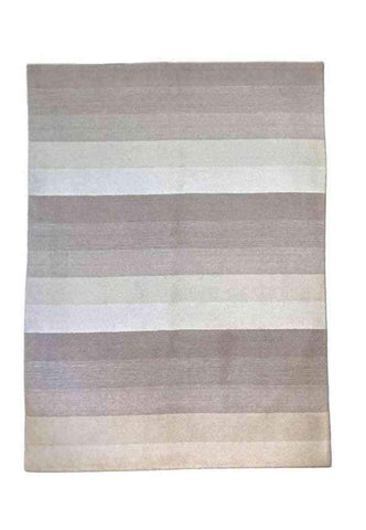 230 x 160 cm Modern Handmade Grey & White Rug - Rugmaster