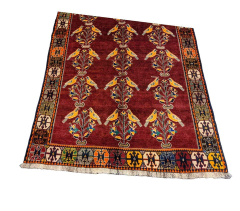 230 x 168 cm Qashqai Tribal Red Rug - Rugoutlet