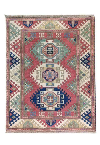 230 x 170 cm Hand made indo kazak Red Rug - Rugmaster