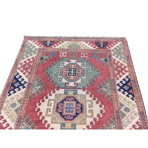 230 x 170 cm Hand made indo kazak Red Rug - Rugmaster