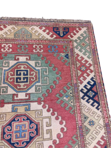 230 x 170 cm Hand made indo kazak Red Rug - Rugmaster