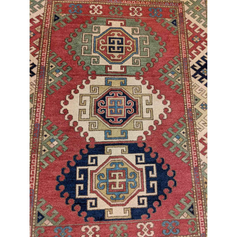 230 x 170 cm Hand made indo kazak Red Rug - Rugmaster