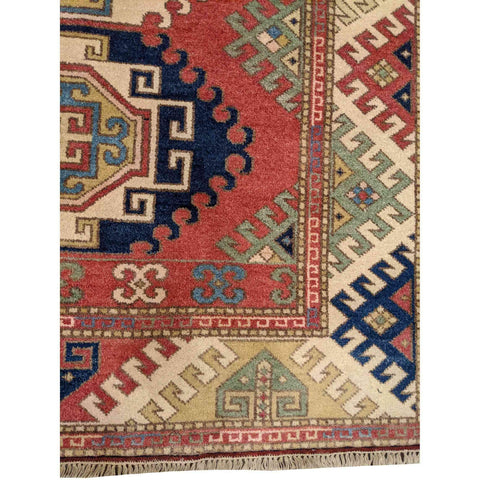 230 x 170 cm Hand made indo kazak Red Rug - Rugmaster