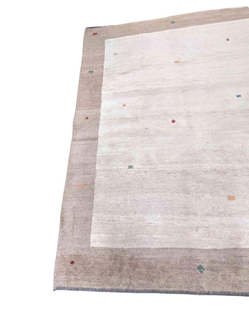 230 x 173 cm Persian Gabbeh Tribal Beige Rug - Rugoutlet