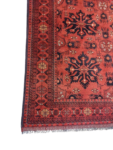 230 x 175 cm Afghan Tribal Red Rug - Rugmaster