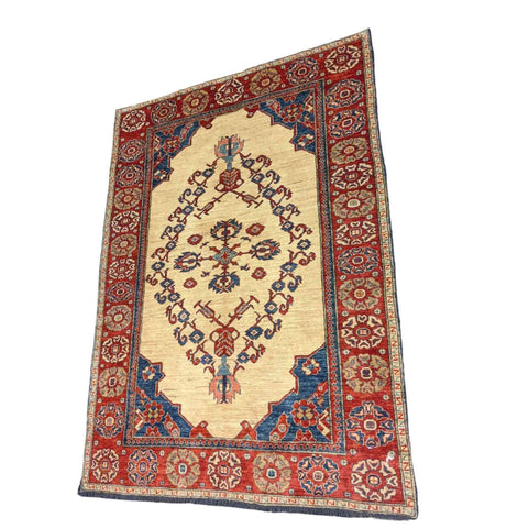 232 x 171 cm Kazak Modern Yellow Rug - Rugmaster