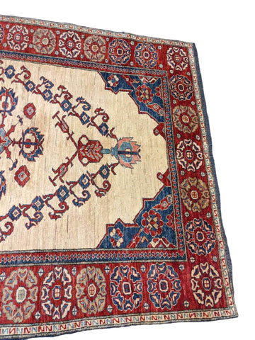 232 x 171 cm Kazak Modern Yellow Rug - Rugmaster