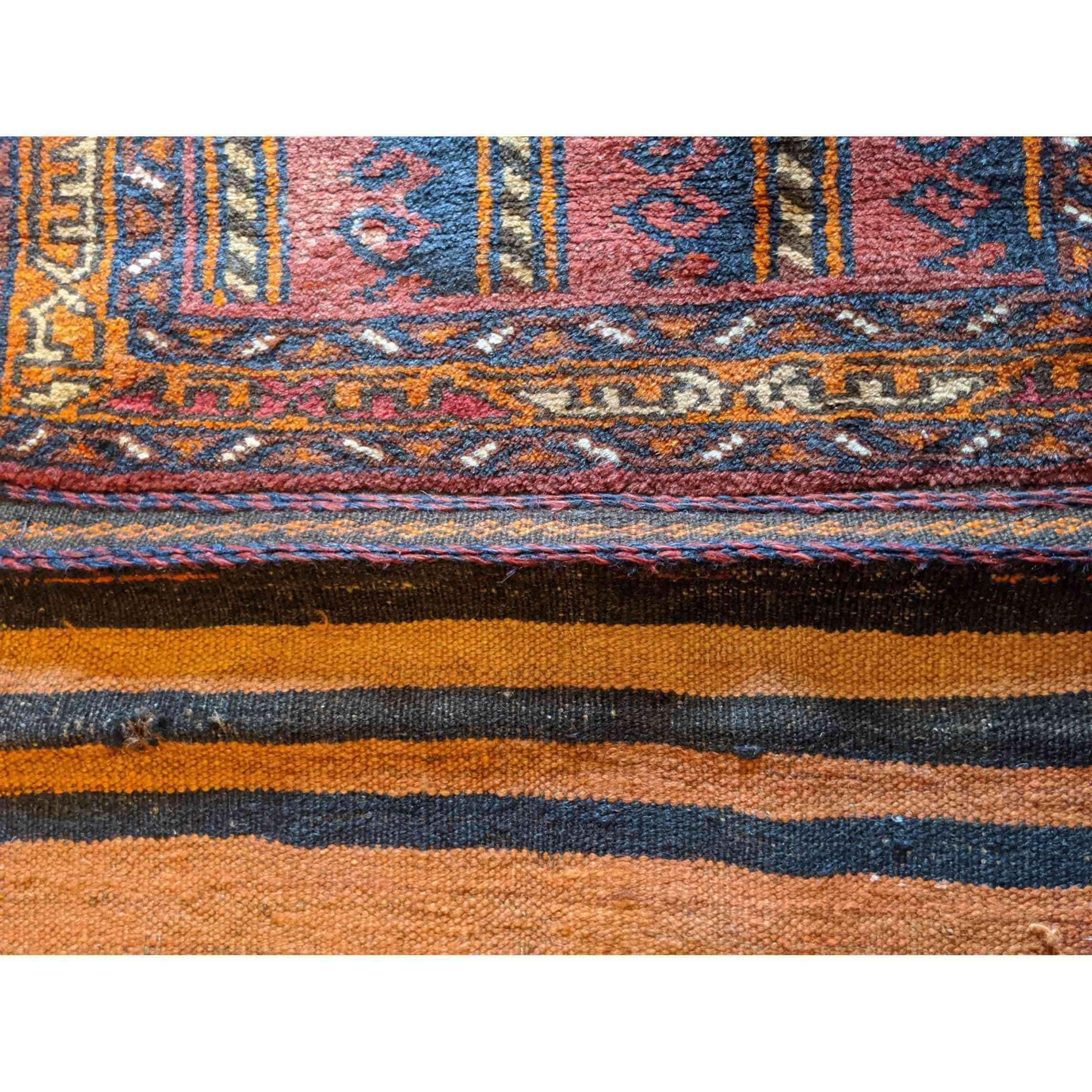 232 x 66 cm Persian Baluch Tribal Orange Rug - Rugoutlet