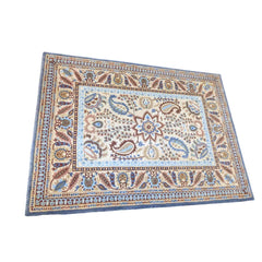 233 x 168 cm Handcuffed Brown Traditional Blue Rug - Rugmaster