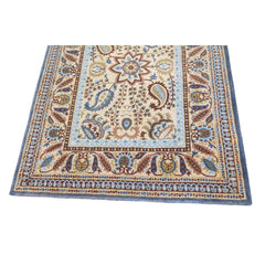 233 x 168 cm Handcuffed Brown Traditional Blue Rug - Rugoutlet