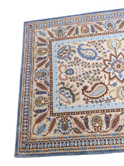 233 x 168 cm Handcuffed Brown Traditional Blue Rug - Rugmaster