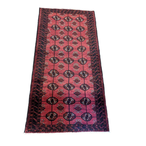 235 x 114 cm Persian Baluch Traditional Red Rug - Rugmaster