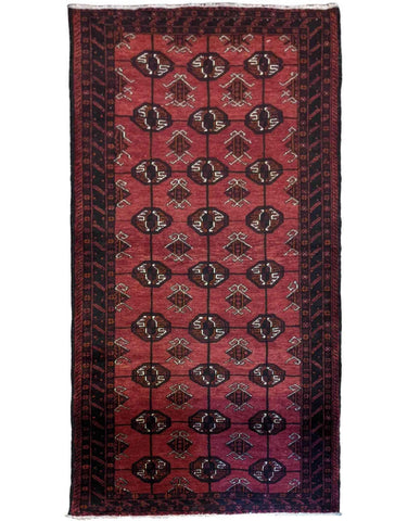 235 x 114 cm Persian Baluch Traditional Red Rug - Rugmaster