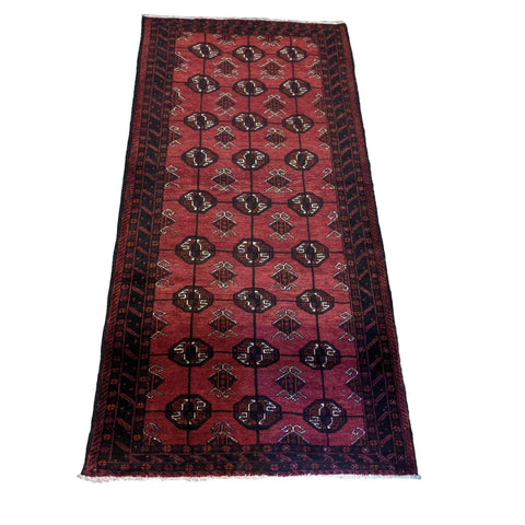 235 x 114 cm Persian Baluch Traditional Red Rug - Rugmaster