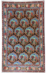 235 x 165 cm Senneh Traditional Black Rug - Rugoutlet