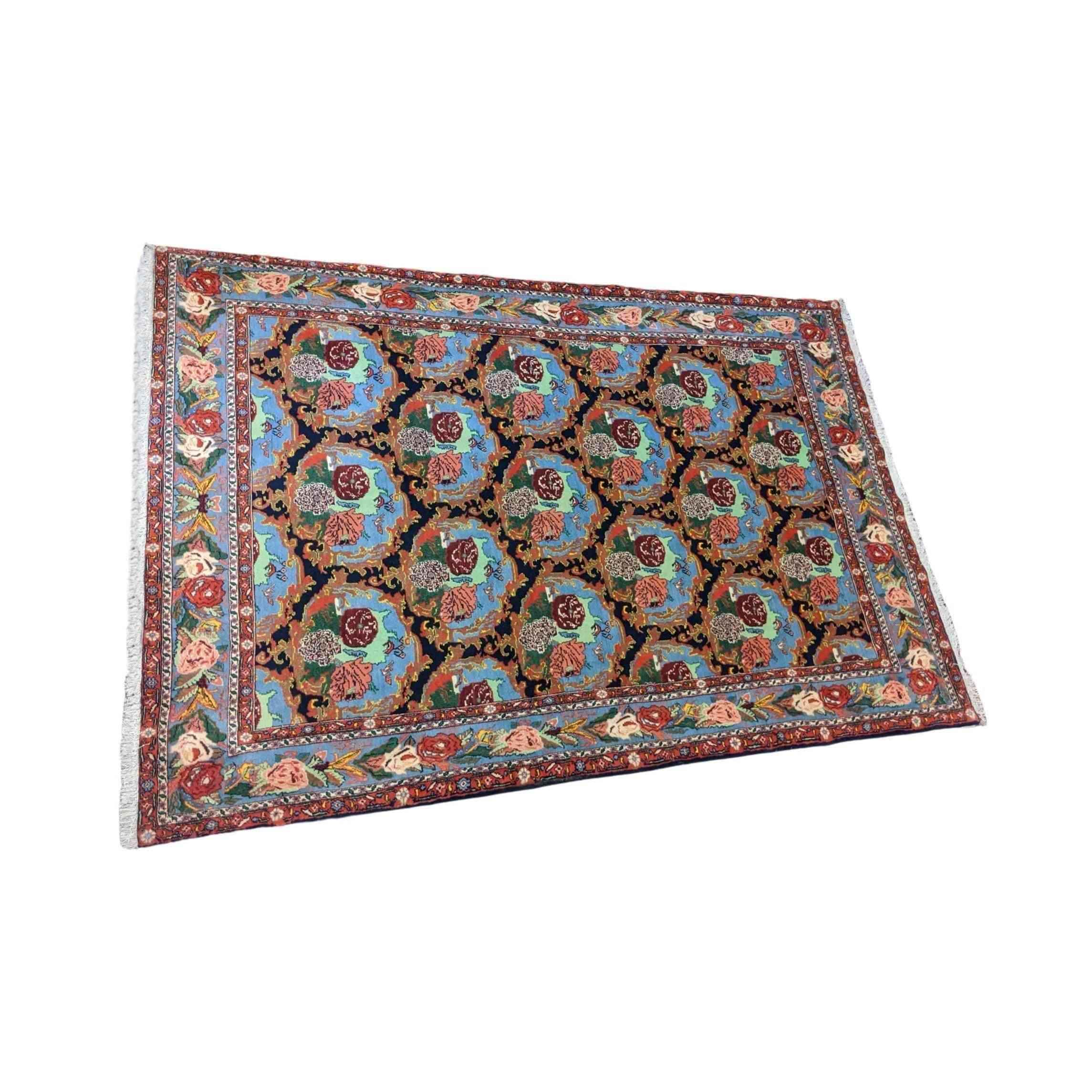 235 x 165 cm Senneh Traditional Black Rug - Rugmaster