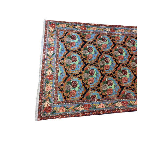235 x 165 cm Senneh Traditional Black Rug - Rugmaster