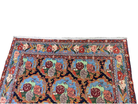 235 x 165 cm Senneh Traditional Black Rug - Rugmaster